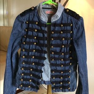 Waist length denim jacket